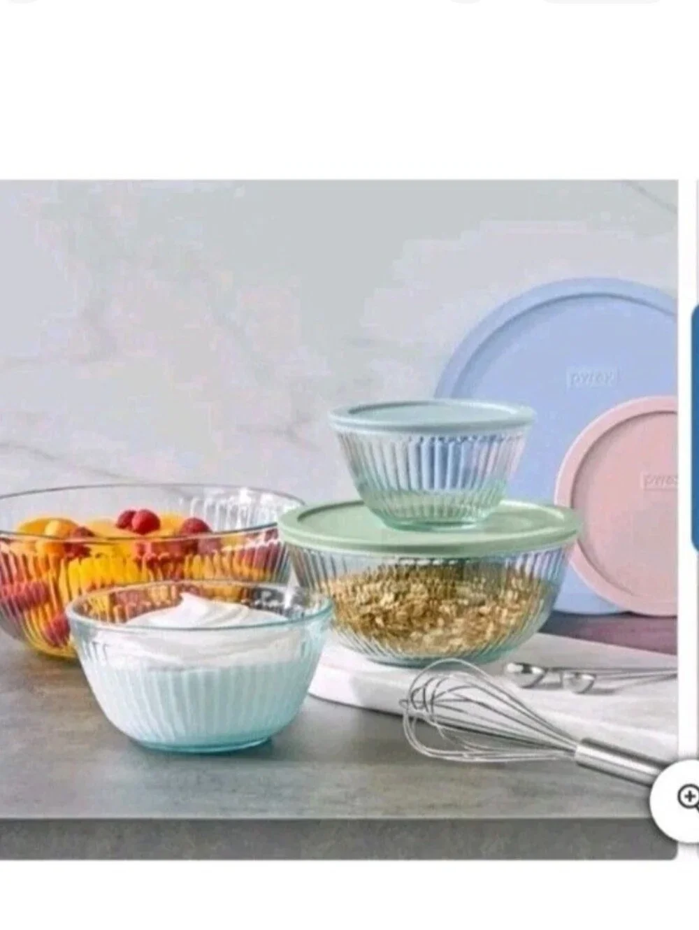Pyrex 8-piece Glass Mixing Bowls with Lids